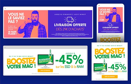 Slides produits & promotions commerciales